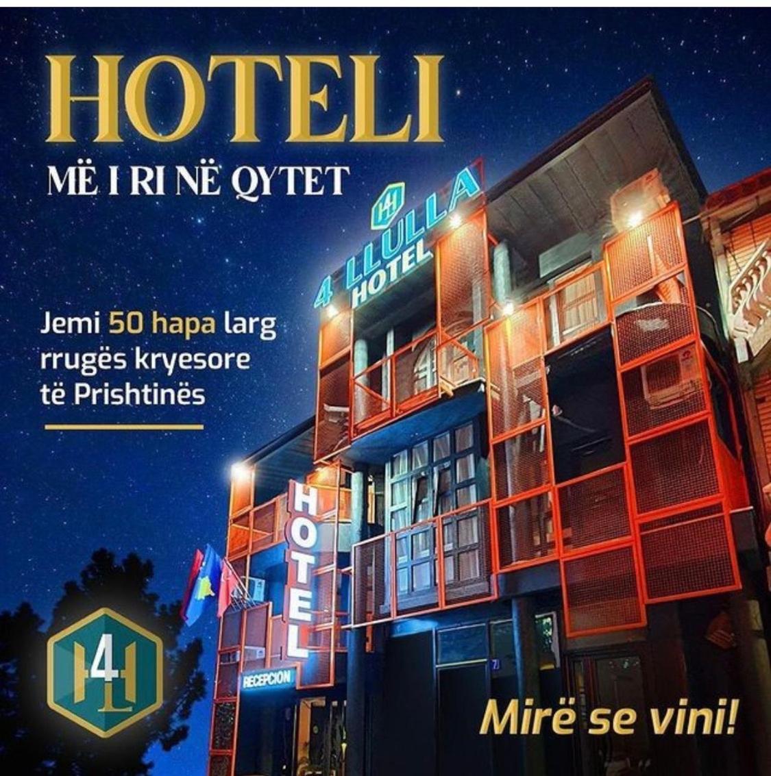 Hotel 4 Llulla Приштина Экстерьер фото